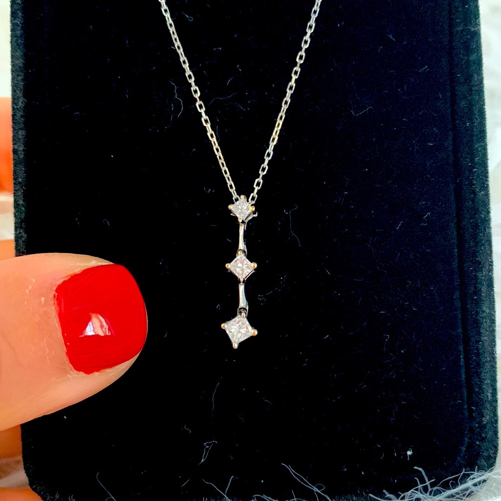 Diamond constellation pendant with sterling silver chain